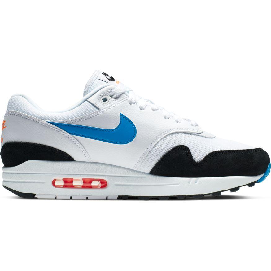 Nike Air Max 1 / White/Photo Blue-Total Orange US 8.5 EU 42 US 9.5 EU 43